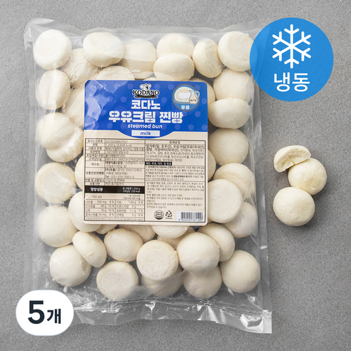 코다노 우유크림 찐빵 (냉동), 1250g, 5개