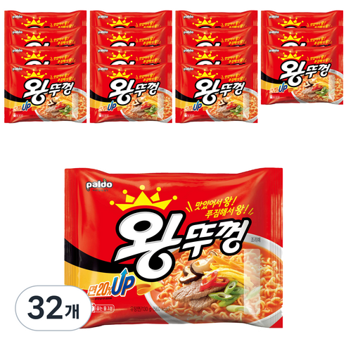 왕뚜껑 봉지라면, 32개