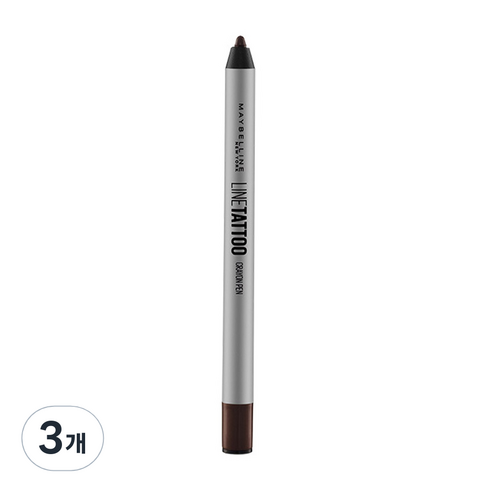 메이블린 뉴욕 라인 타투 크레용 0.4g, 다크브라운, 3개