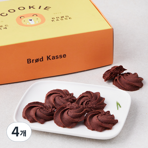 브로드카세 카카오 버터쿠키, 180g, 4개