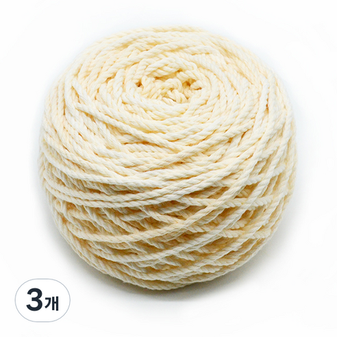 마크라메 색상 면사 3mm 100g, 실크, 3개