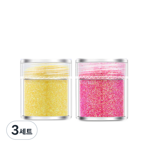 봄 네일 글리터 2종 세트, 일랑일랑, 사쿠라, 3세트