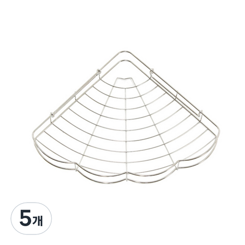 트레벨 후크 광폭 욕실 코너선반, 5개