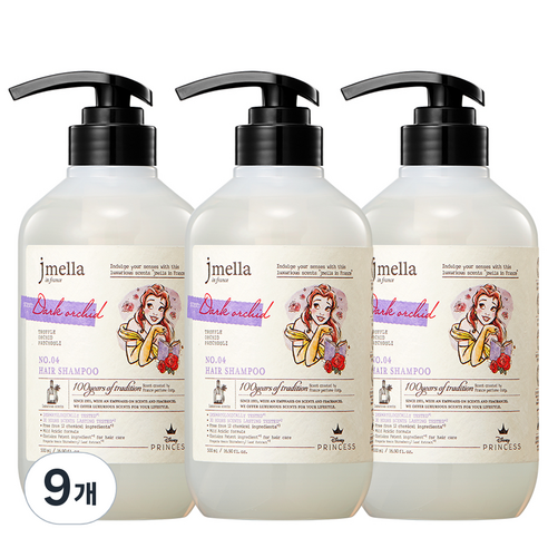 제이멜라 인 프랑스 디즈니 다크 오키드 헤어 샴푸 오키드향, 500ml, 9개