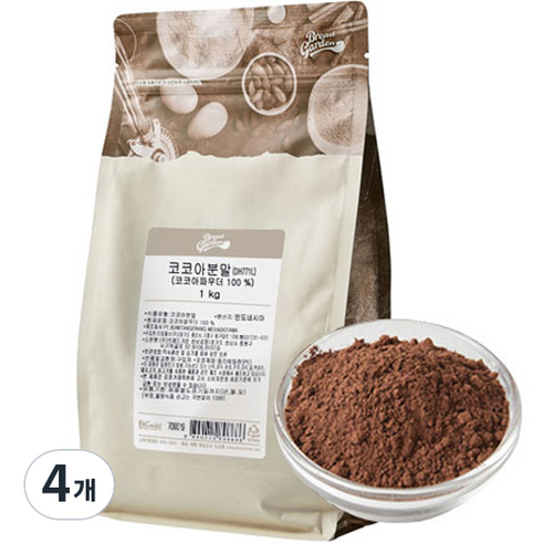 브레드가든 코코아 분말, 1kg, 1개입, 4개
