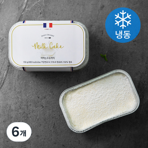 파미유 떠먹는 우유케익 (냉동), 150g, 6개