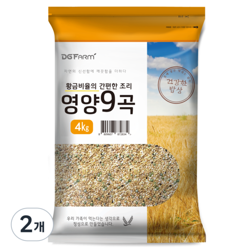 대구농산 황금비율의 간편한 조리 영양 9곡, 4kg, 2개