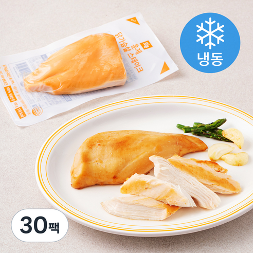 오쿡 훈제 닭가슴살 스테이크 (냉동), 100g, 1개입, 30팩