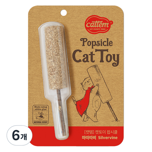 캣템 고양이 팝시클 장난감 2 x 13 cm, 6개, 마따따비