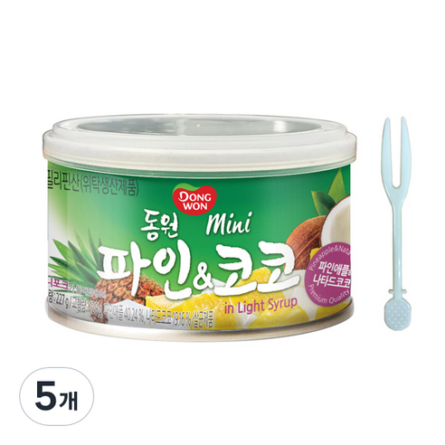 동원 미니 파인코코, 227g, 5개