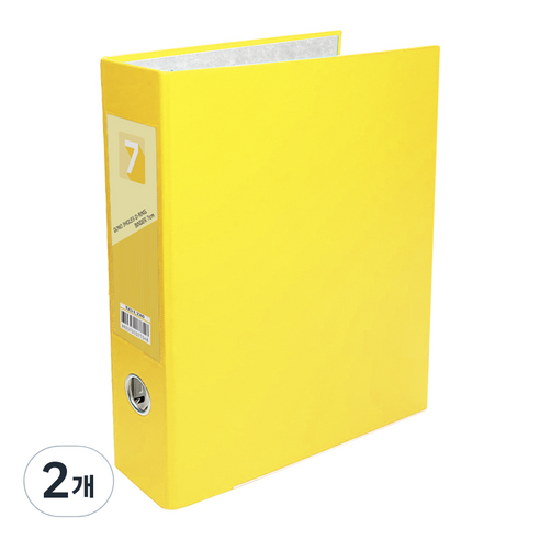 투코비 도노 D링 바인더 3공 A4 7cm, 노랑, 2개