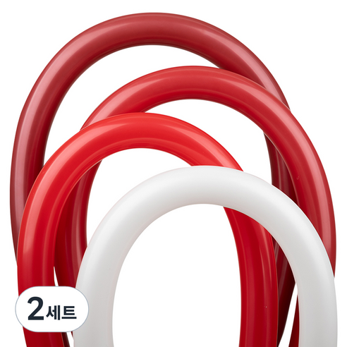 셈퍼텍스 요술풍선 260s 40입, 화이트+레드+임페리얼레드+멀롯, 2세트