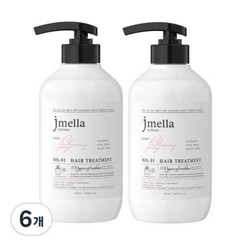 제이멜라 인 프랑스 블루밍 피오니 헤어 트리트먼트, 6개, 500ml