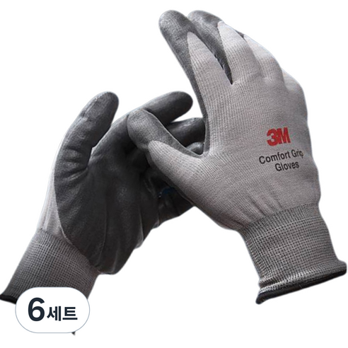 쓰리엠 컴포트 그립 3단계 혹한기 일반 겨울용 장갑 좌 + 우 세트, 6세트