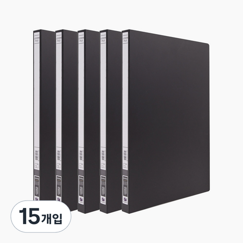희망사무포인트 펀치리스 PP 레바화일 A4, 검정, 15개