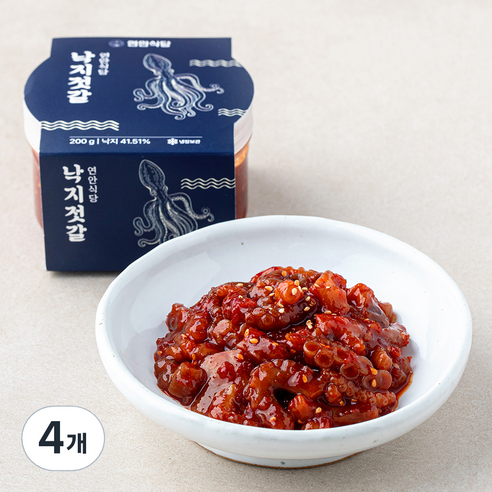 연안식당 낙지 젓갈, 200g, 4개