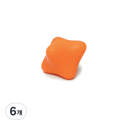 헤이피 근막이완 육각 마사지볼, 6개, 오렌지