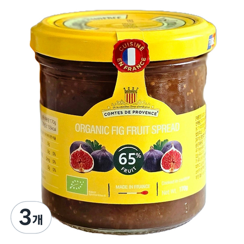 꼼드프로방스 유기농 무화과 잼, 170g, 3개