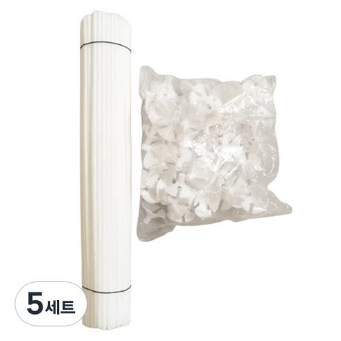 마켓감성 멀티컬러 풍선 홀더 100p + 막대 100p 세트, 화이트, 5세트