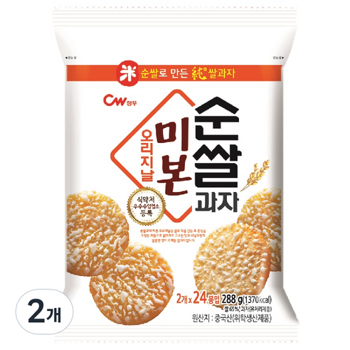 순쌀 과자 미본 오리지널, 288g, 2개