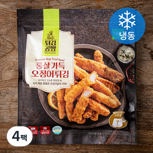 튀김공방 사옹원 통살가득 오징어튀김 (냉동), 300g, 4팩