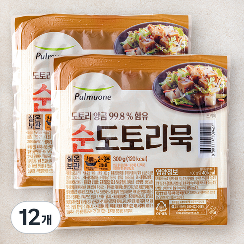 풀무원 순 도토리묵, 300g, 1개입, 12개