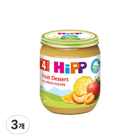 힙 과일 디저트 이유식, 125g, 3개