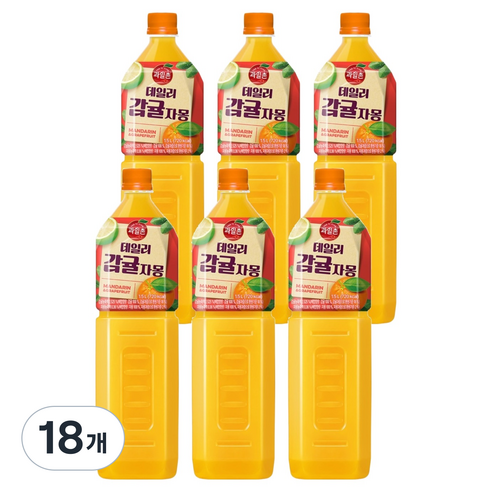 해태htb 과일촌 데일리 감귤자몽 주스, 18개, 1.5L