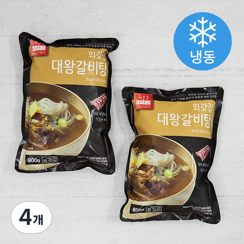 외갓집 대왕갈비탕 (냉동), 800g, 4개