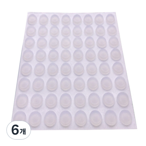 동진실리콘 3M 범폰 미끄럼방지 스티커 64p, 6개, 반투명