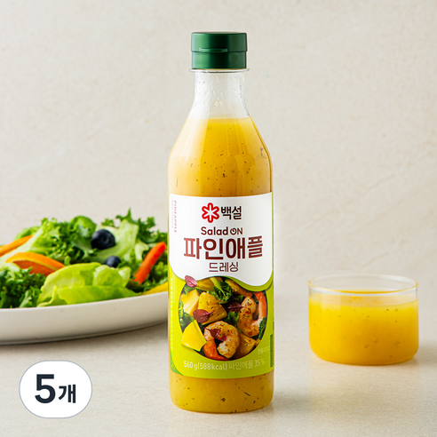 백설 파인애플 드레싱, 560g, 5개