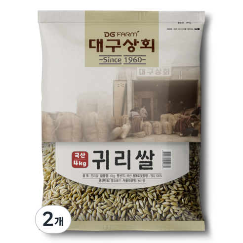 대구상회 국산 귀리쌀, 4kg, 2개