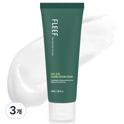 플리프 시카 알로에 카밍 저자극 쉐이빙 크림, 100ml, 3개
