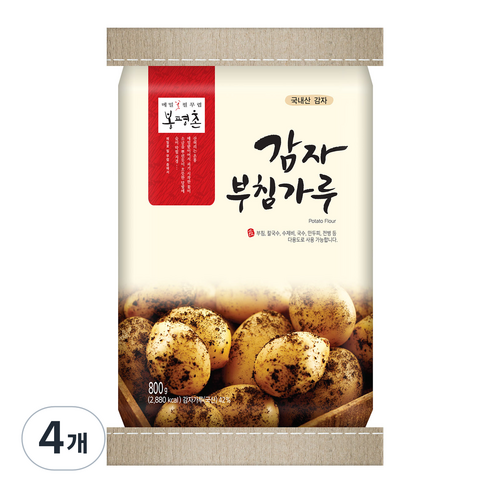 봉평촌 감자부침가루, 800g, 4개