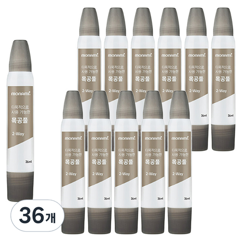 모나미 다목적으로 사용 가능한 목공풀 2way, 36ml, 36개