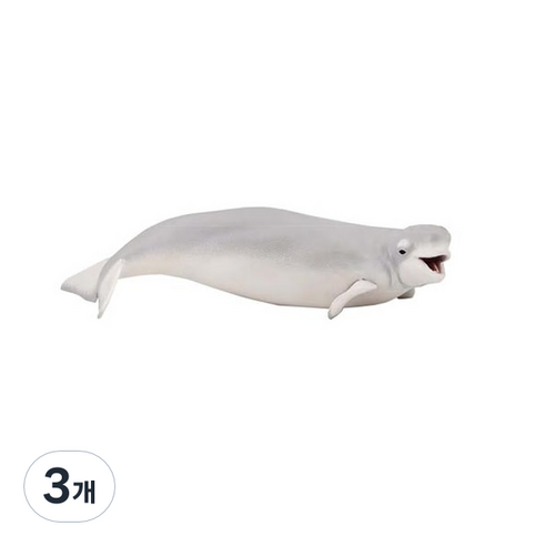 파포 해양동물 벨루가 피규어, 3개