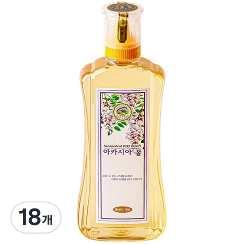 산내들농원 프리미엄 아카시아꿀, 18개, 500g