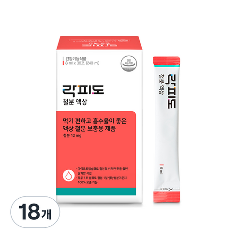 락피도 철분액상, 240ml, 18개