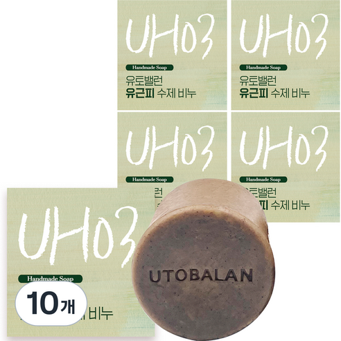 유토밸런 유근피 수제비누, 120g, 10개
