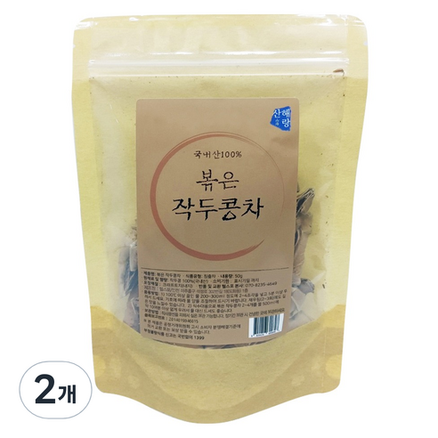 산해랑 수제방식 볶은 전통 작두콩차, 50g, 2개, 1개입