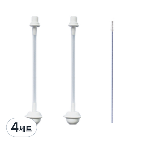 메똔느 바나다 추빨대 260ml용 2p + 세척솔, 4세트