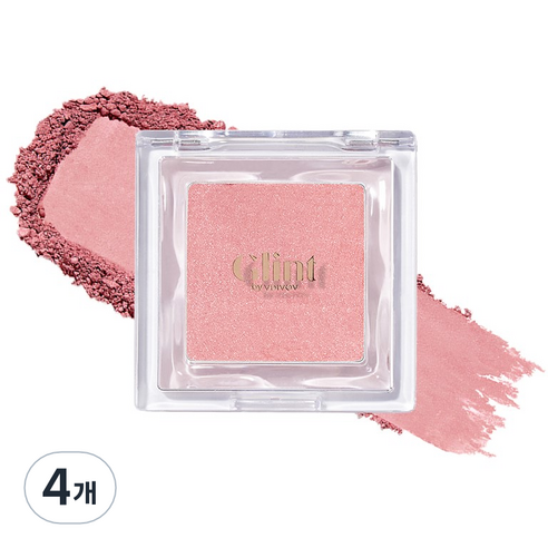 Glint 베이크드 블러쉬 블러셔 2.4g, 04 튤립 온, 4개