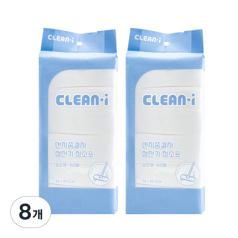 크린아이 먼지종결자 정전기청소포 표준형 60매, 8개