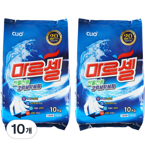 크리오 마르셀 찬물전용 강력 세탁 세제, 10kg, 10개