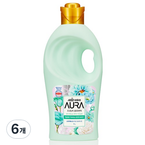 아우라 초고농축 섬유유연제 스모키머스, 1L, 6개