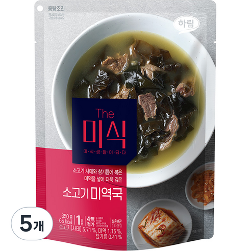 더미식 소고기 미역국, 350g, 5개