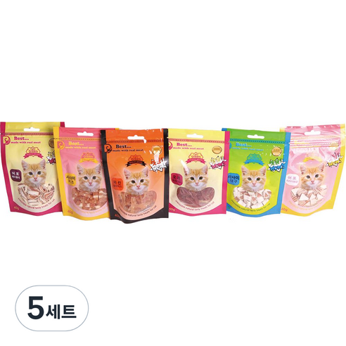 캣몽 고양이 간식 6종 혼합세트 40 g, 5세트