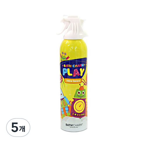 바스참 플레이 버블 클렌저 옐로우 바나나 향, 200ml, 5개