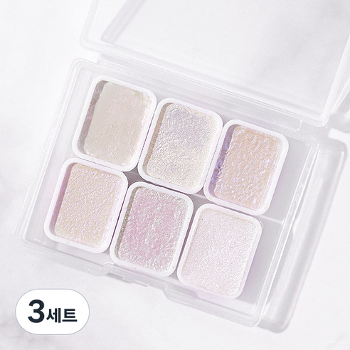 수채화 네일 물감 6종 세트, KN-A4032, 3세트
