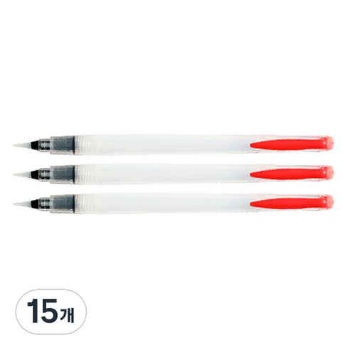 풀컬러스 간편한 워터브러쉬, 직경 5.0mm, 길이 15mm, 15개